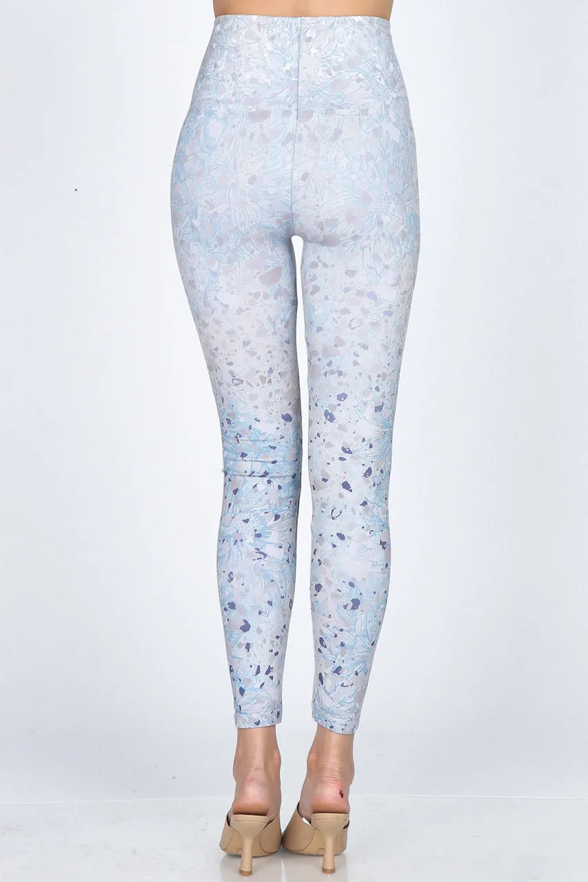 B4292ED High Waist Full Length Legging Terrazzo