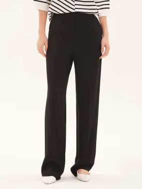 Black Acetate Wide Leg Trousers