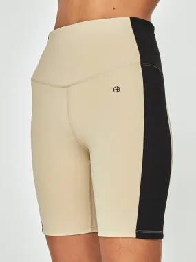 Blake Biker Short - Tan And Black