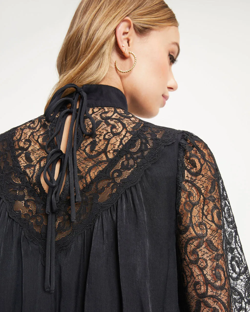 Down Memory Lane Lace Contrast Top