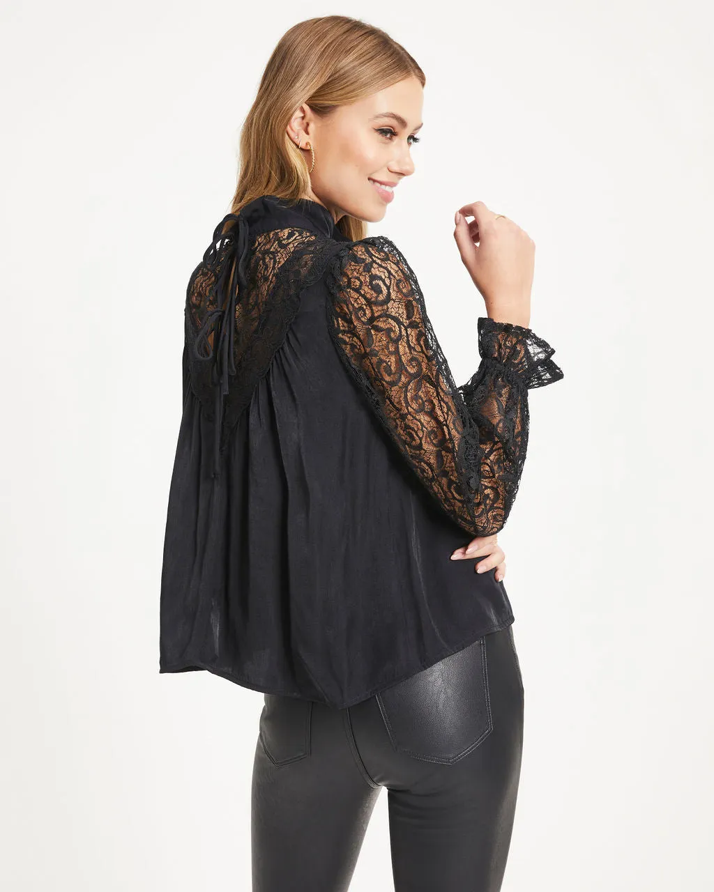 Down Memory Lane Lace Contrast Top