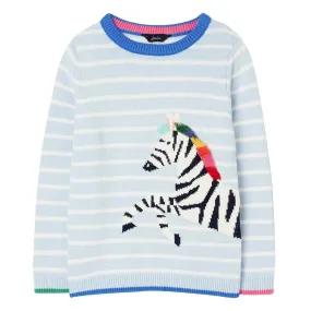 Girls "Gee Gee" Zebra Sweater | Joules