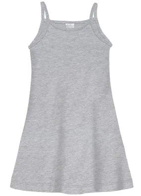 Girls Soft Cotton Camisole Dress  | Heather Gray