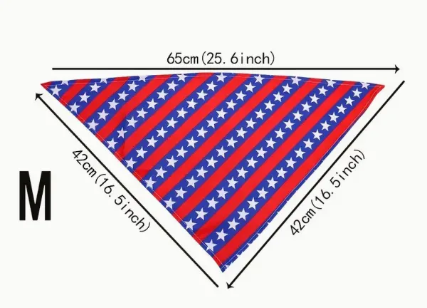 Independence Day Pet Bibs Adjustable (Royal Blue)