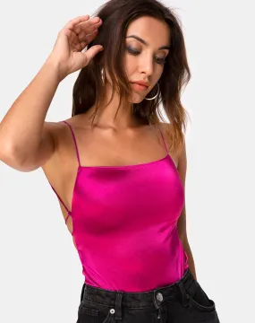 Koza Bodice in Satin Magenta