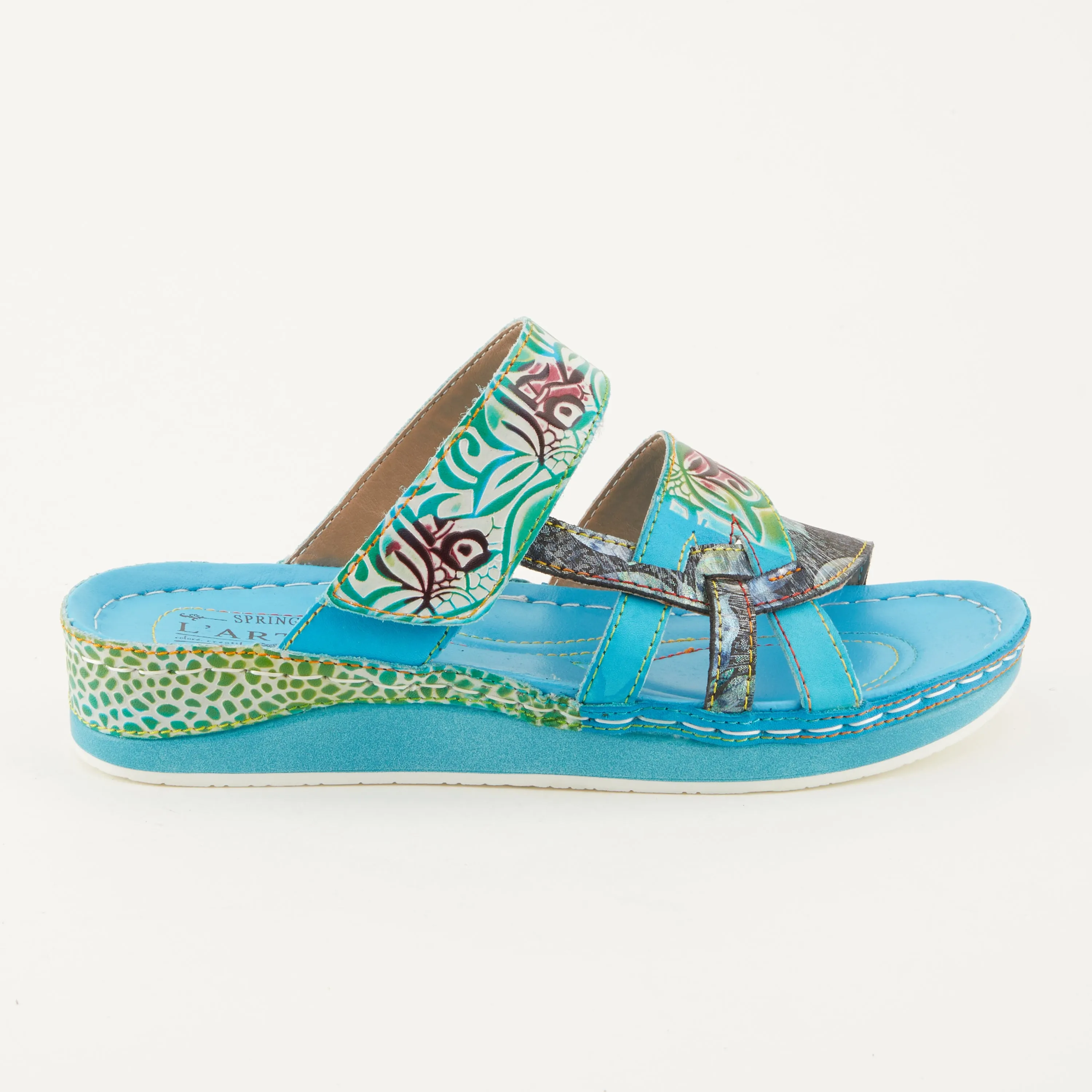 L'Artiste Caiman Slide Sandal