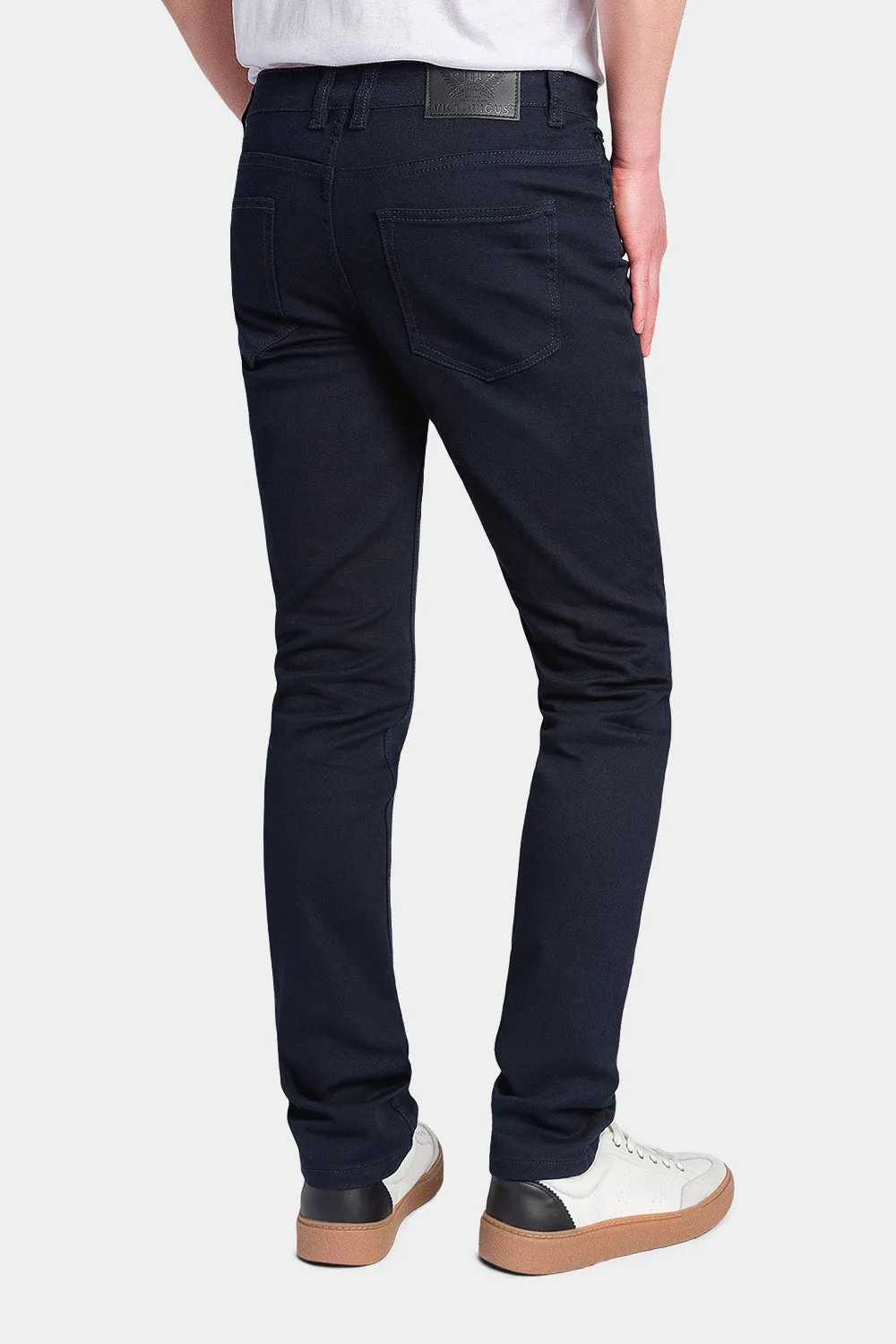 Men's Essential Skinny Fit Colored Jeans (Navy)