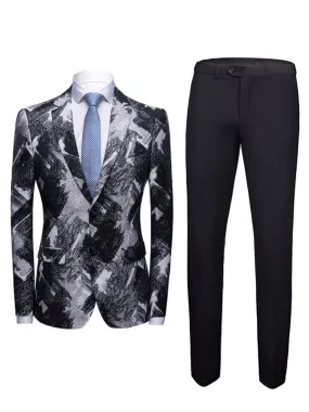 Men's Slim Fit Business Two Piece Suit