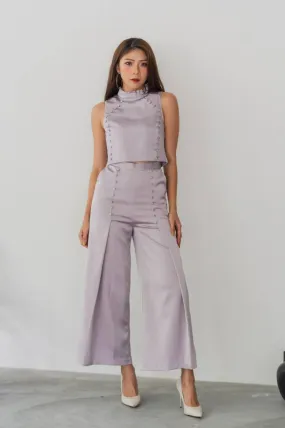 Mia Satin Button Pants