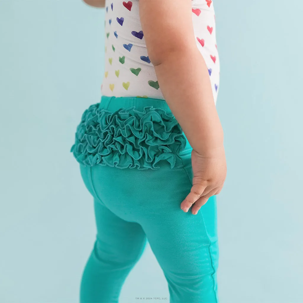 Signature Teal Ruffled Bum Leggings