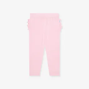 Springtime Pastel Pink Ruffled Bum Leggings