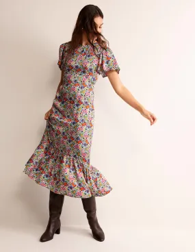 Tiered Flutter Tea Dress