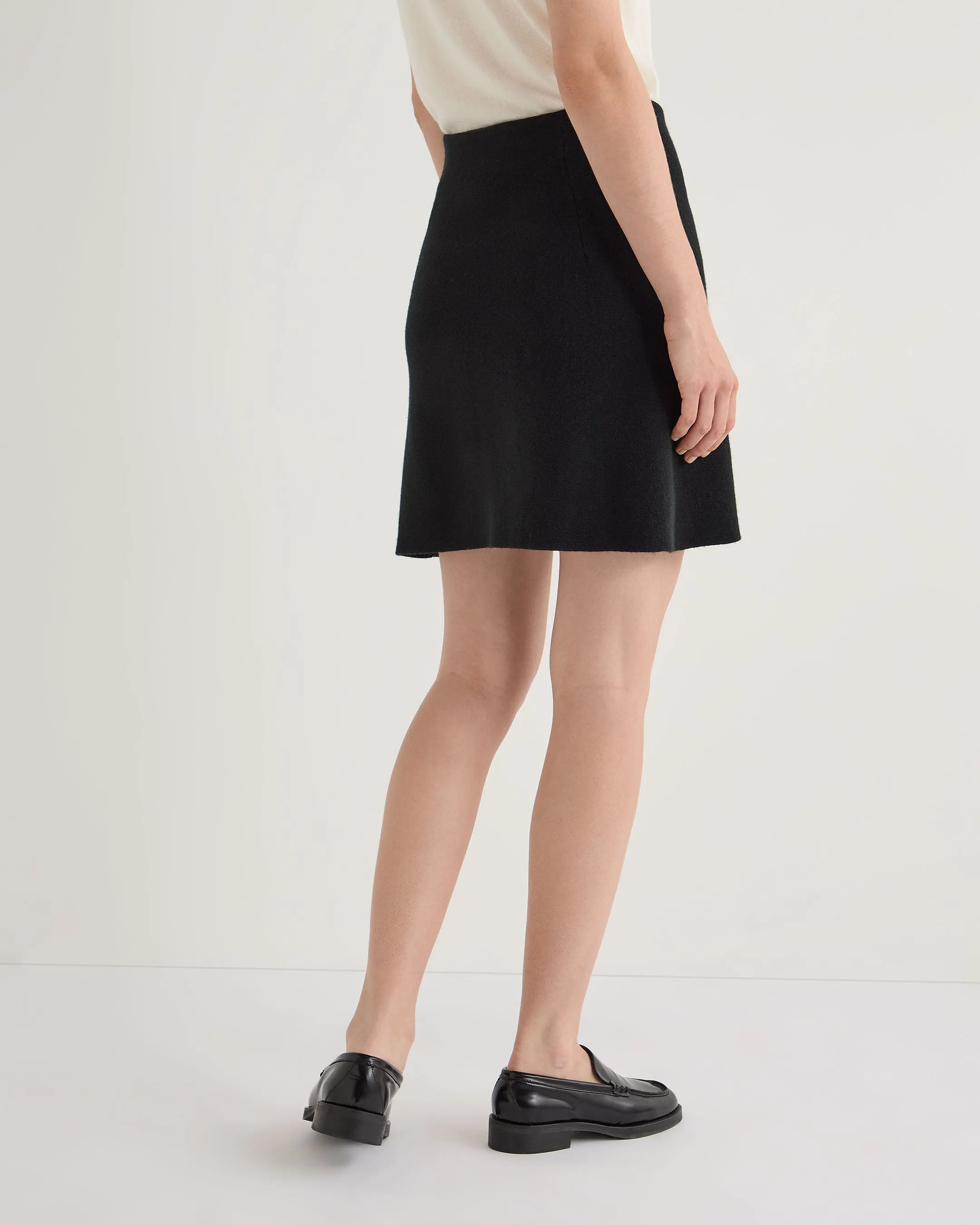 Women's Milano Mini Cashmere Skirt Black